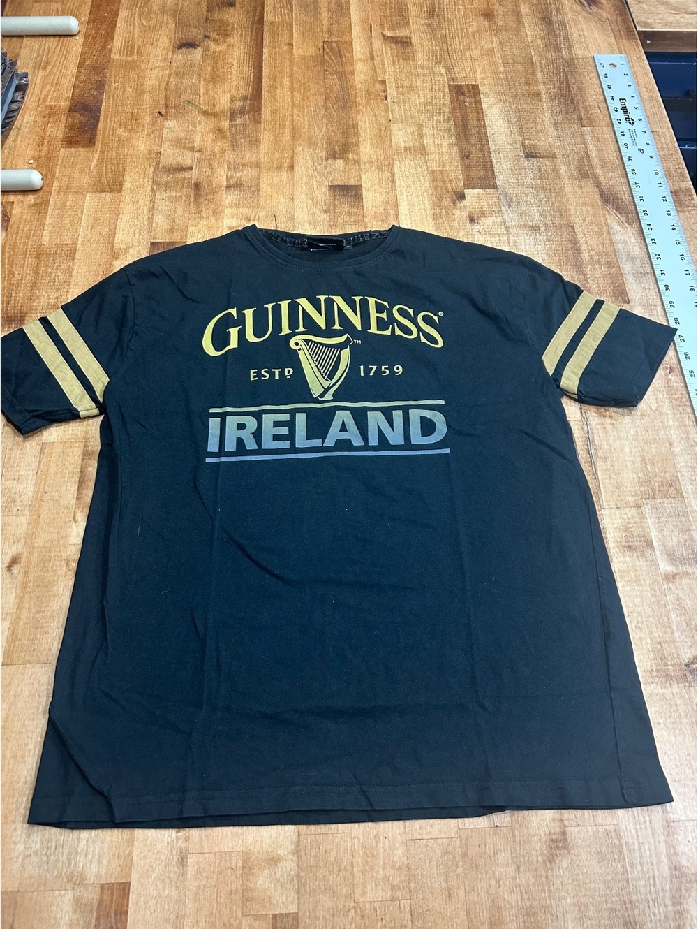 Guinness beer Ireland Black Cotton T-Shirt womens XL